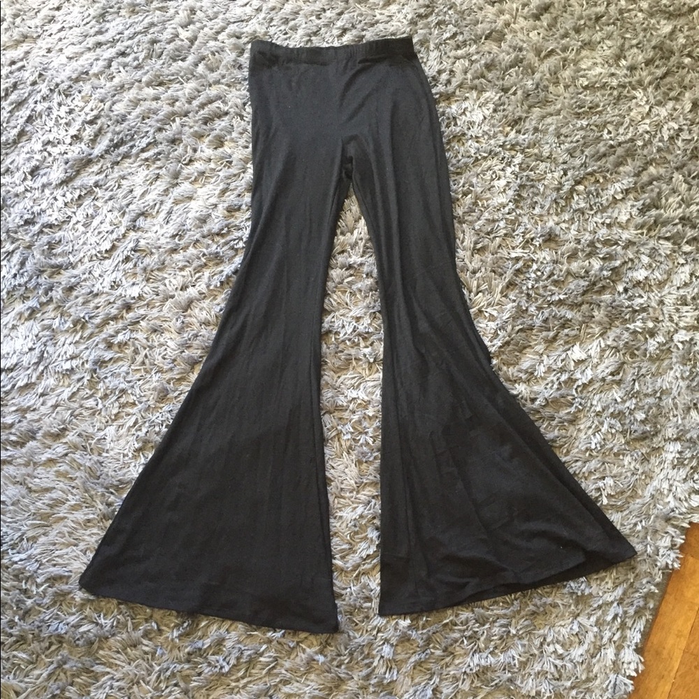 Black stretchy bell bottoms